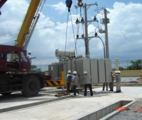 Lắp đặt máy biến áp 22kV/6.6kV – Cảng CMIT